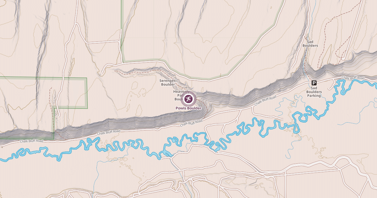 Map preview of Powis Boulder
