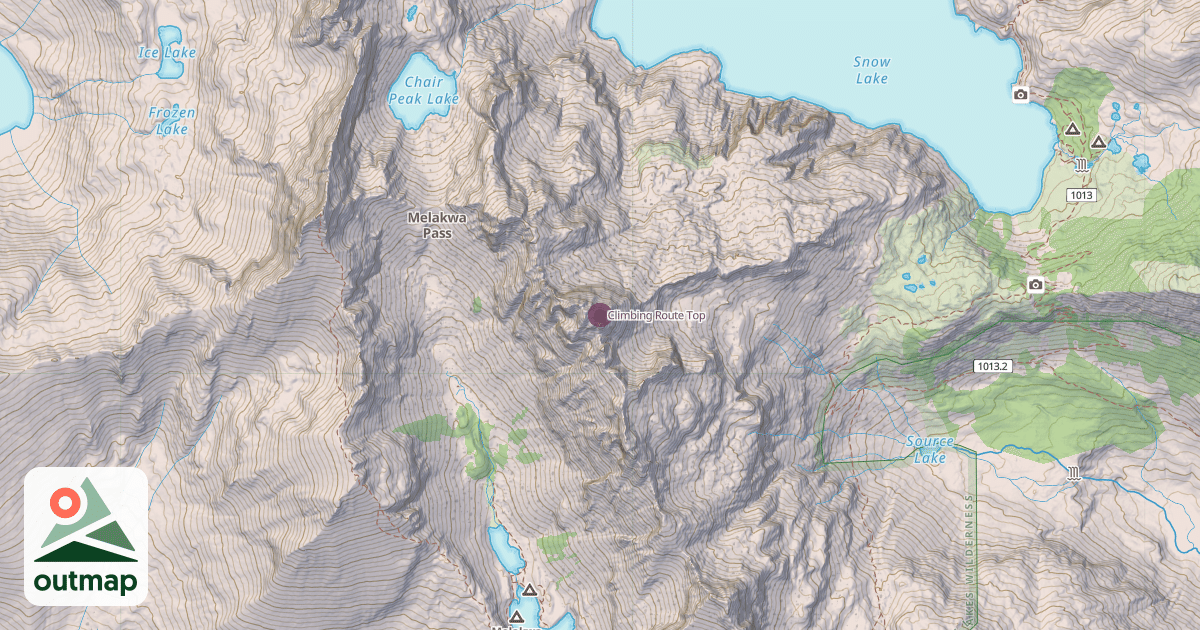 Map of Climbing Route Top