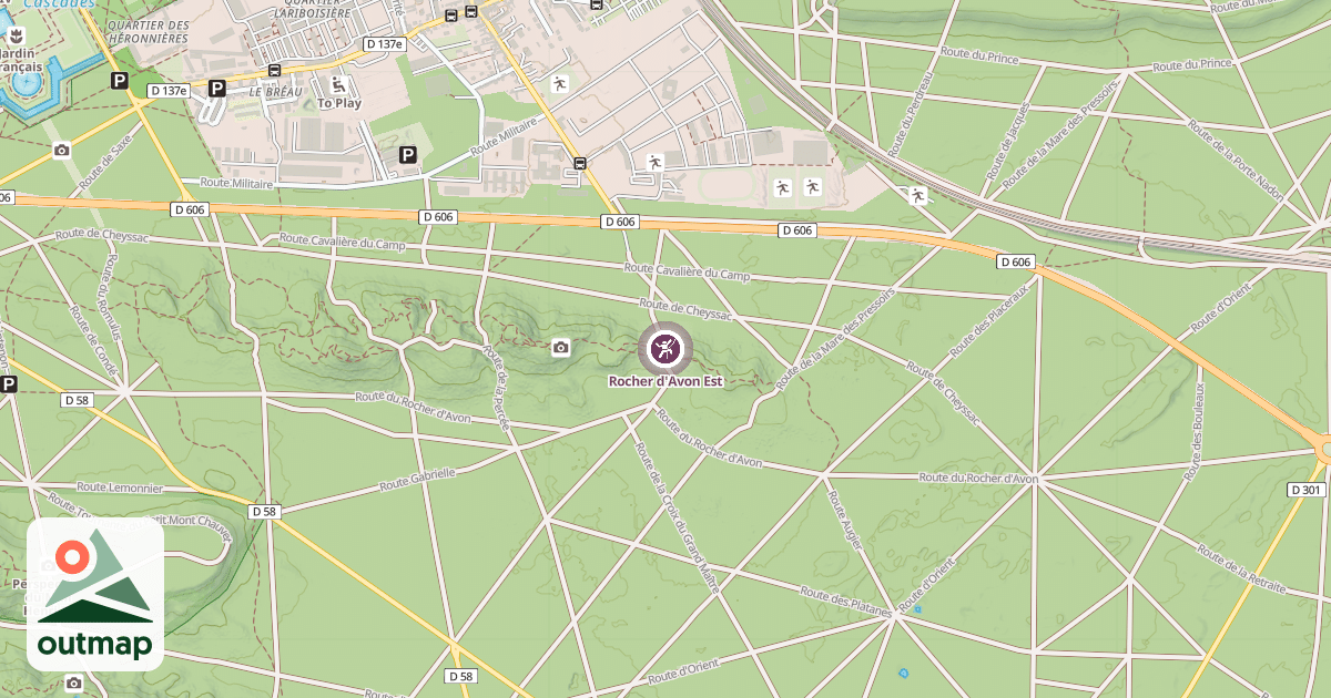Map of Rocher d'Avon Est