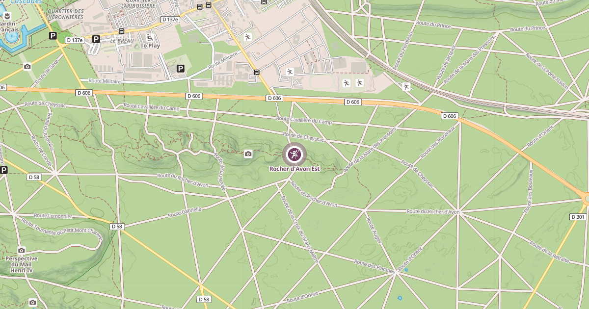 Map preview of Rocher d'Avon Est