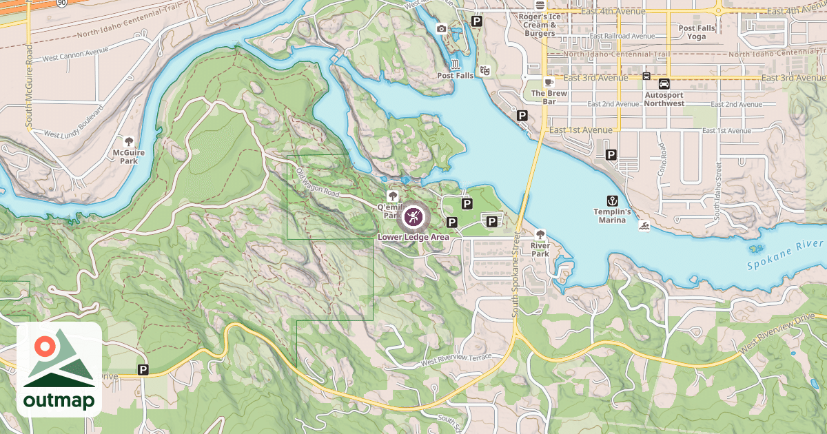 Map of Lower Ledge Area