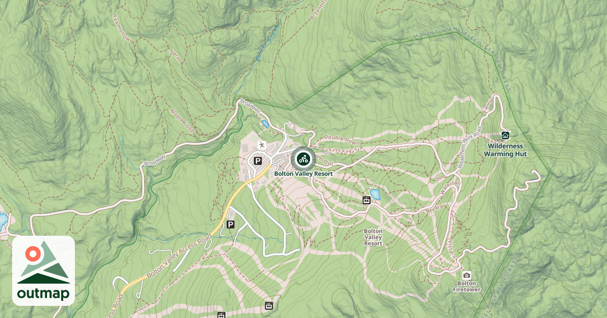 Map of Bolton Valley Resort