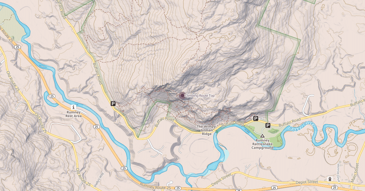 Map preview of Climbing Route Top