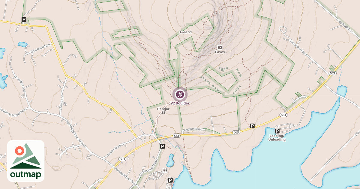 Map of V2 Boulder