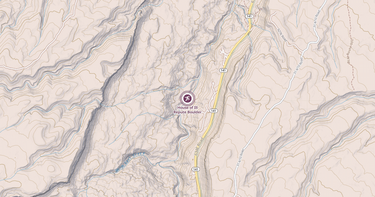 Map preview of House of Ill Repute Boulder