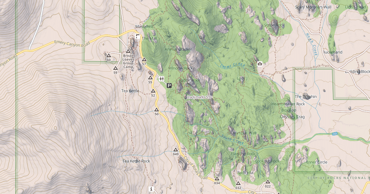 Map preview of track marks