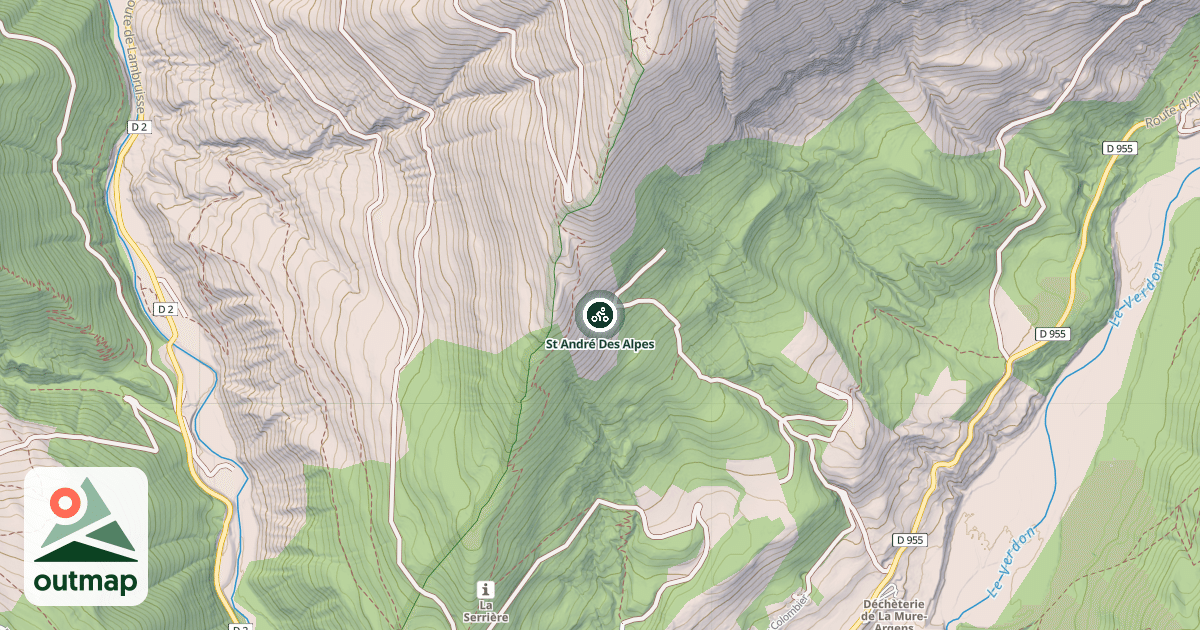 Map of St André Des Alpes