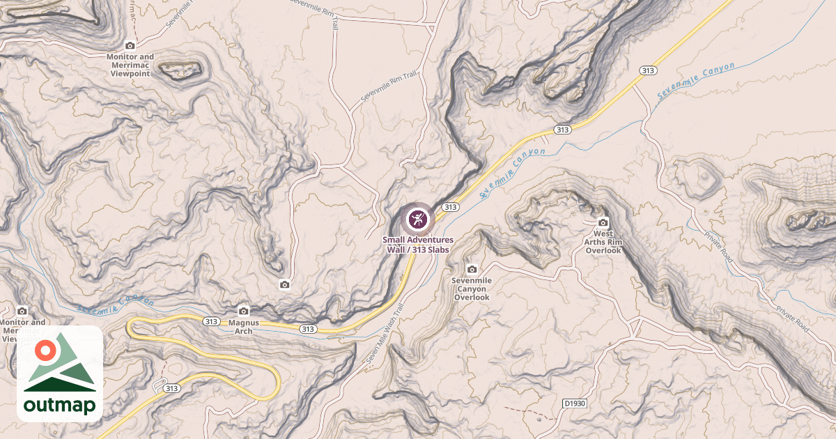 Map of Small Adventures Wall / 313 Slabs