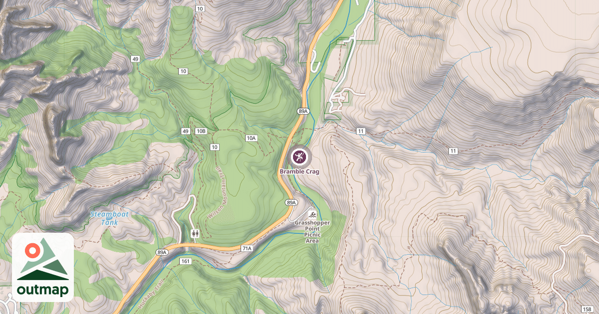 Map of Bramble Crag