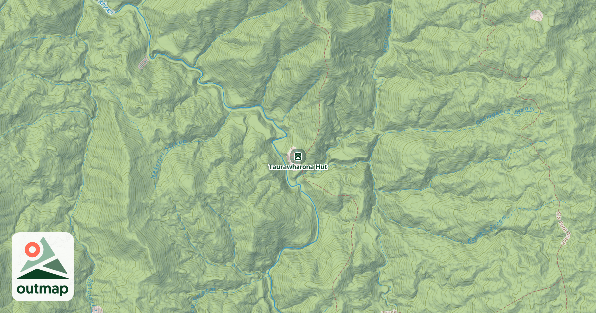 Map of Taurawharona Hut