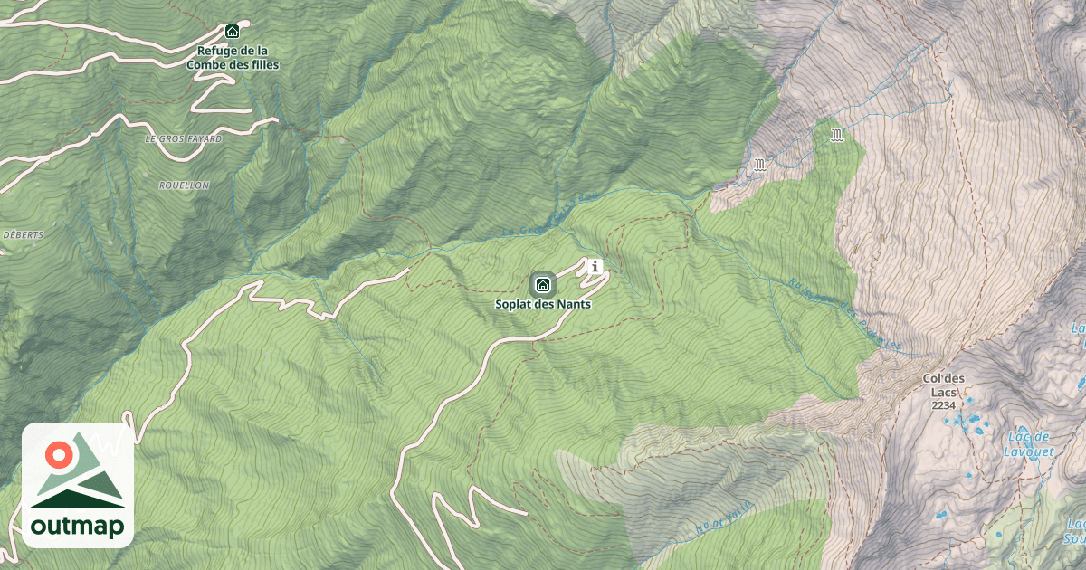 Map of Soplat des Nants