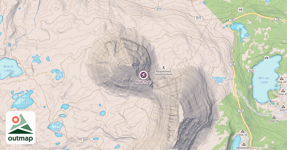 Map of Reids Peak