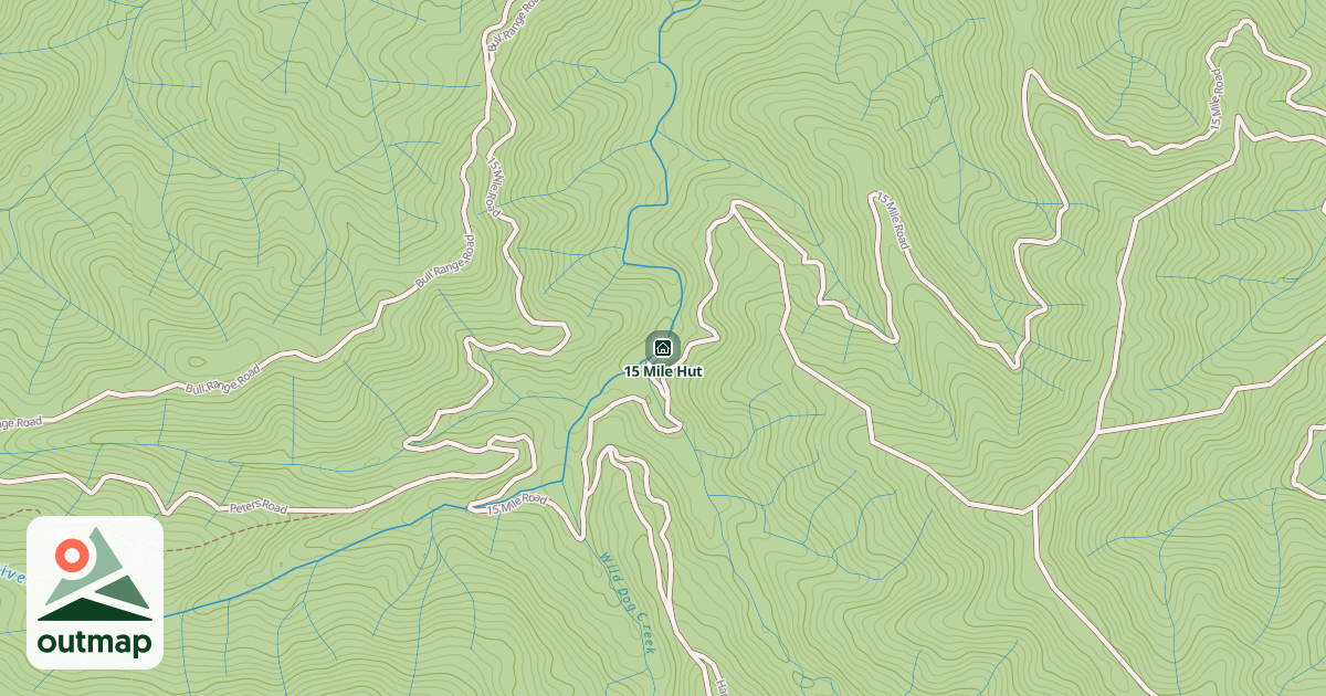 Map of 15 Mile Hut