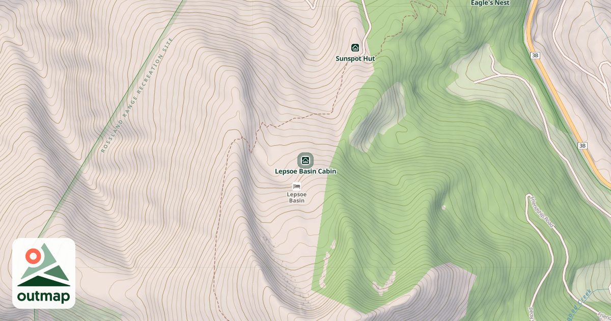 Map of Lepsoe Basin Cabin