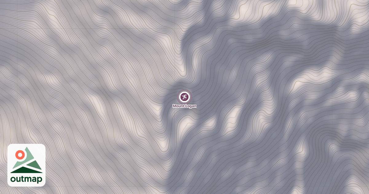 Map of Mount Logan