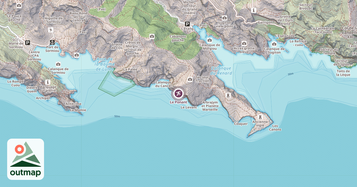 Map of Le Ponant