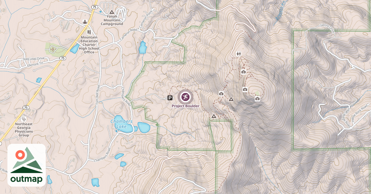 Map of Project Boulder