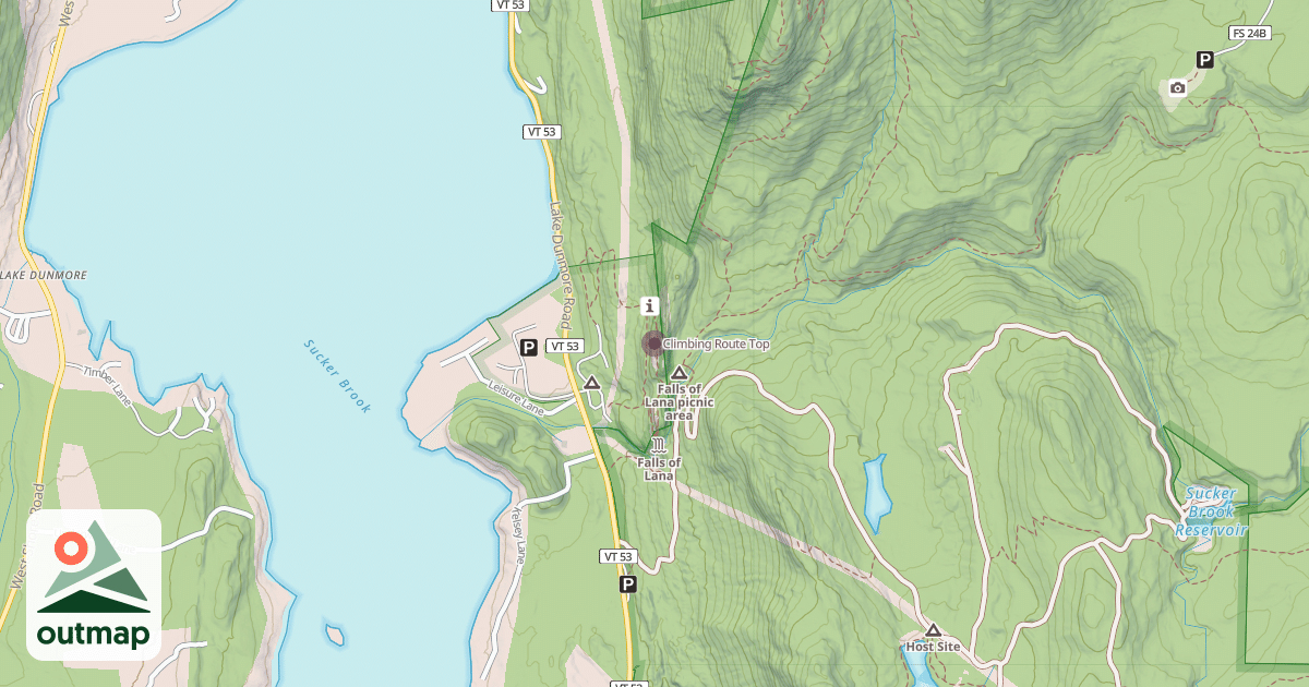 Map of Climbing Route Top