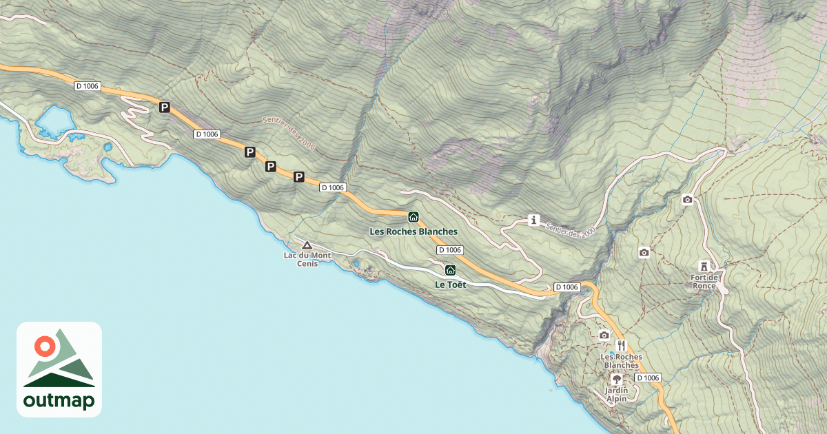 Map of Les Roches Blanches