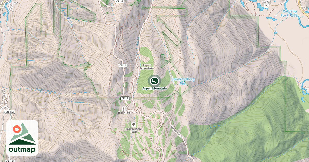 Map of Aspen Mountain
