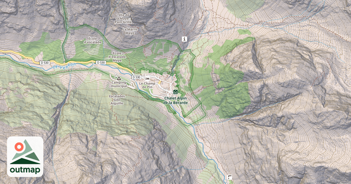 Map of Chalet Alpin de la Bérarde