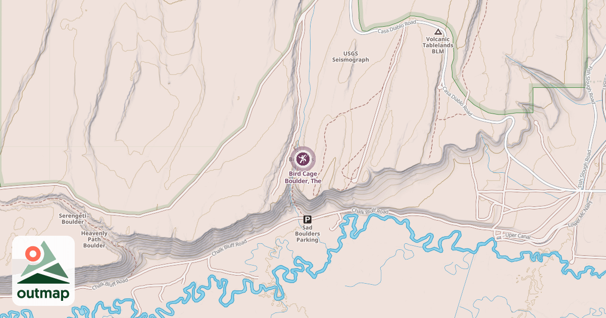 Map of Bird Cage Boulder, The