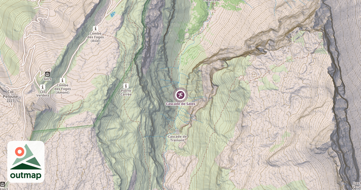 Map of Cascade de Sales