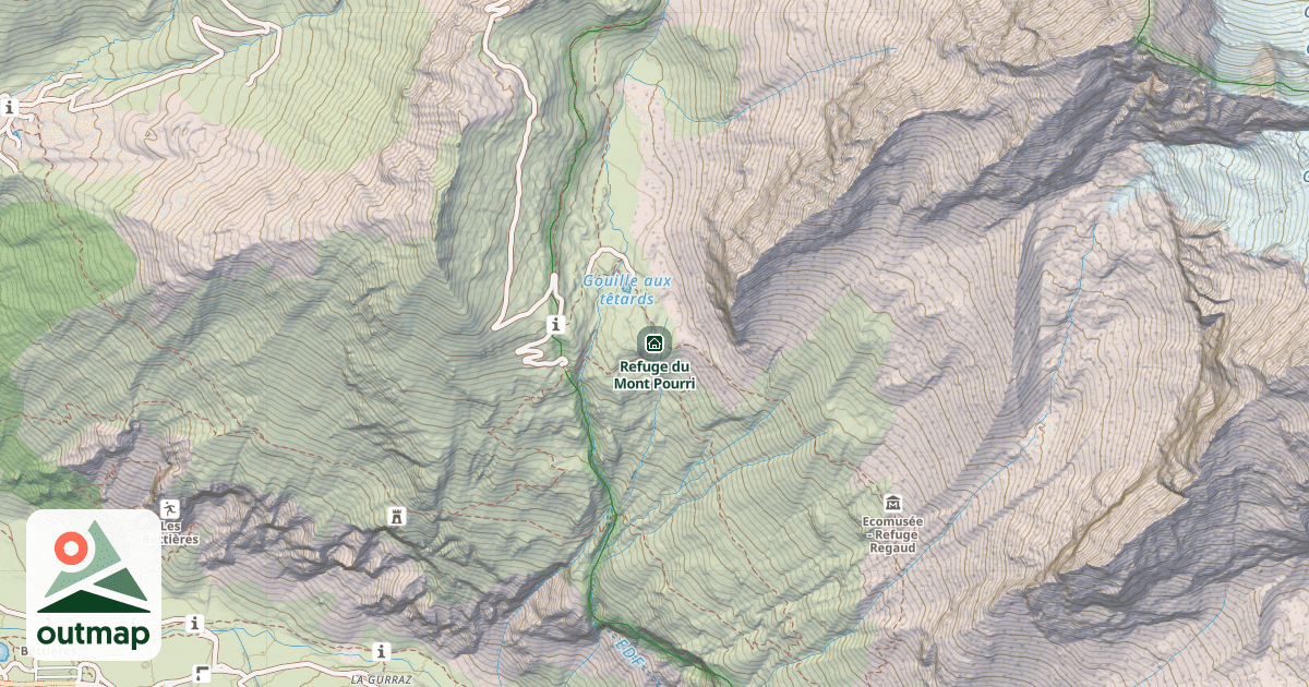Map of Refuge du Mont Pourri