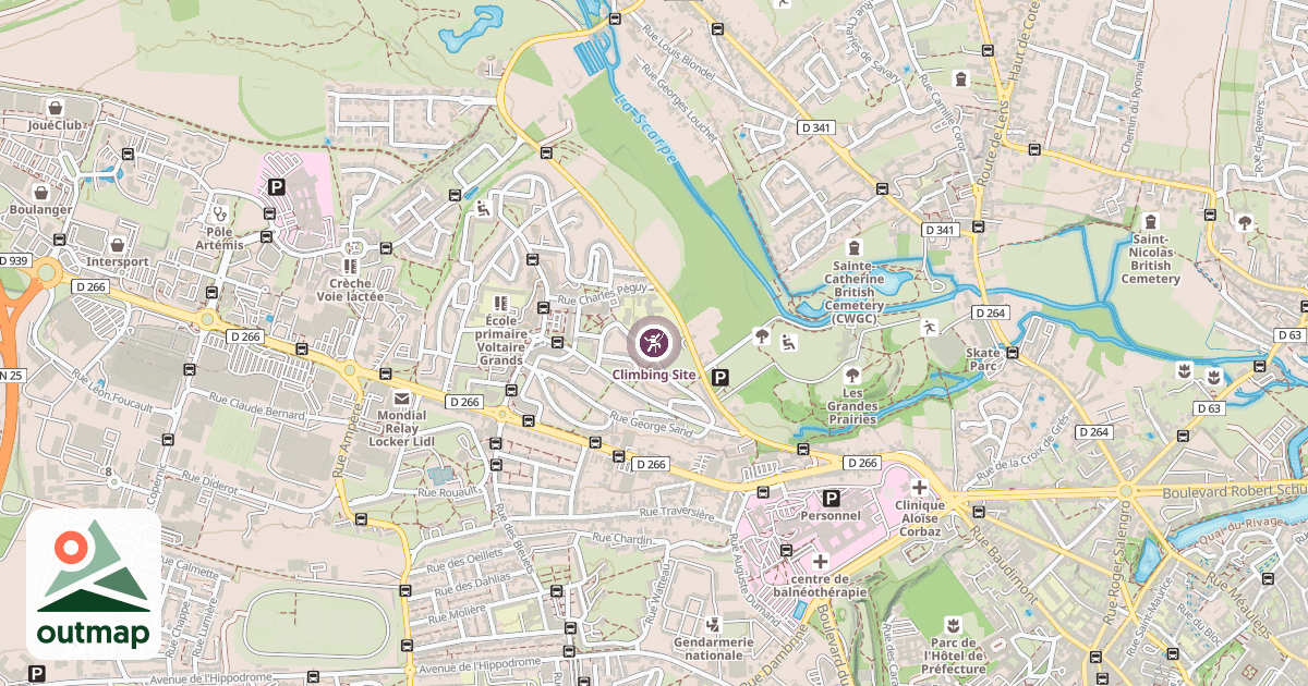 Map of Climbing Site