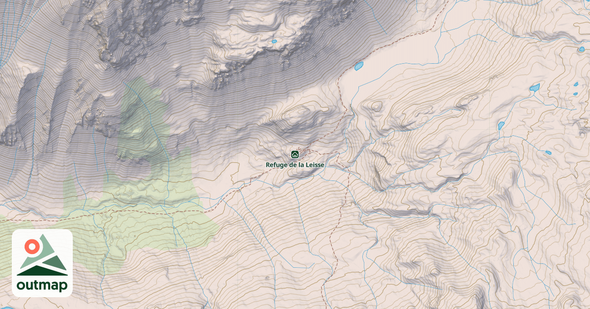 Map of Refuge de la Leisse