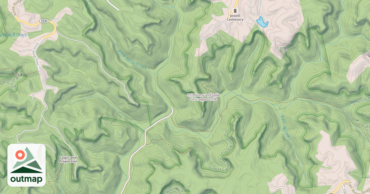 Map of 5.11 Jimmy and Spike Go Craggin'