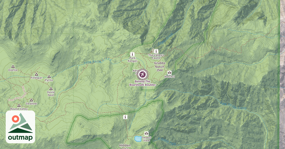 Map of Behind The Boardwalk Boulder