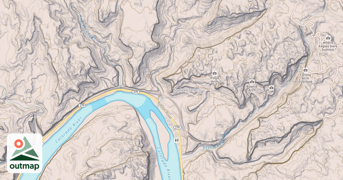 Map of Southeast Face