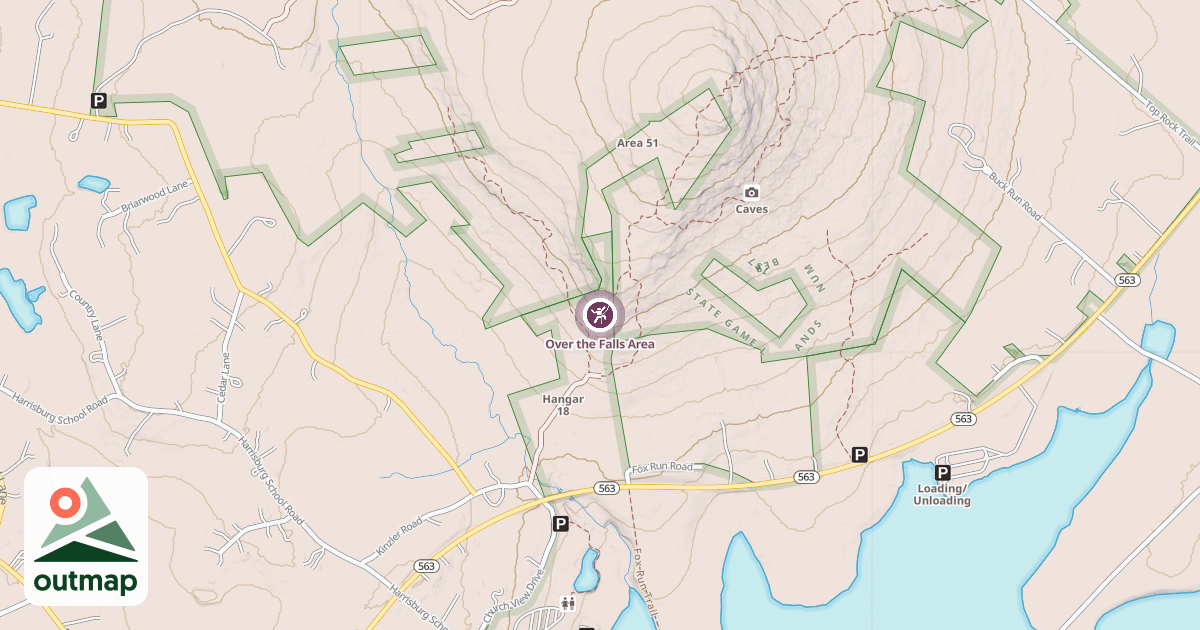 Map of Over the Falls Area