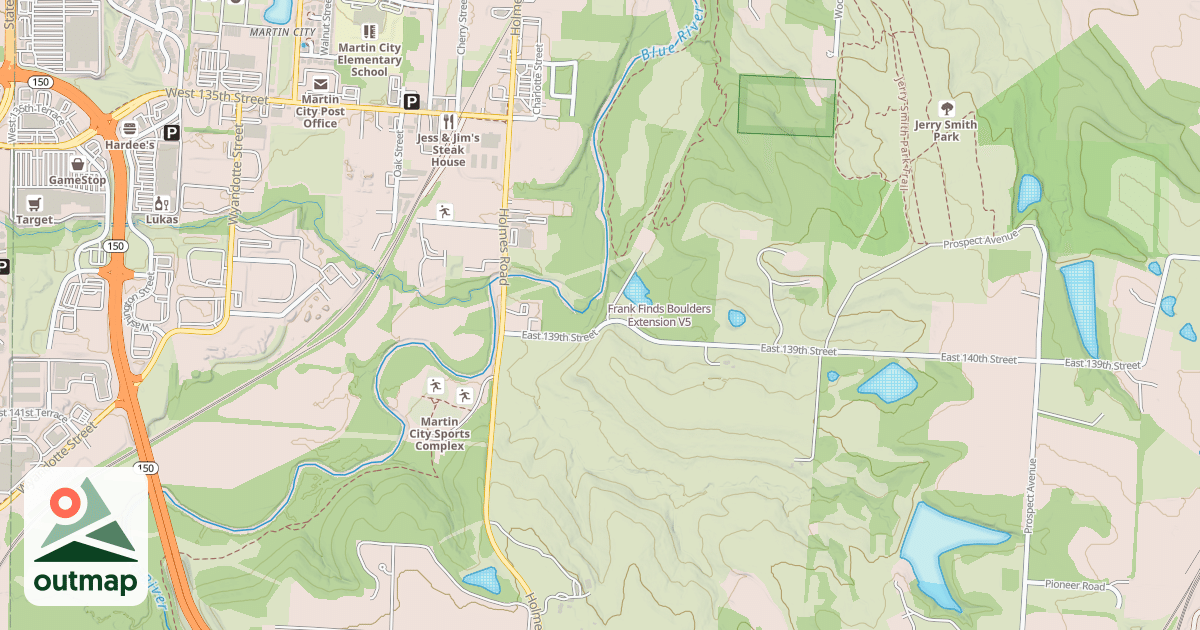 Map of Frank Finds Boulders Extension