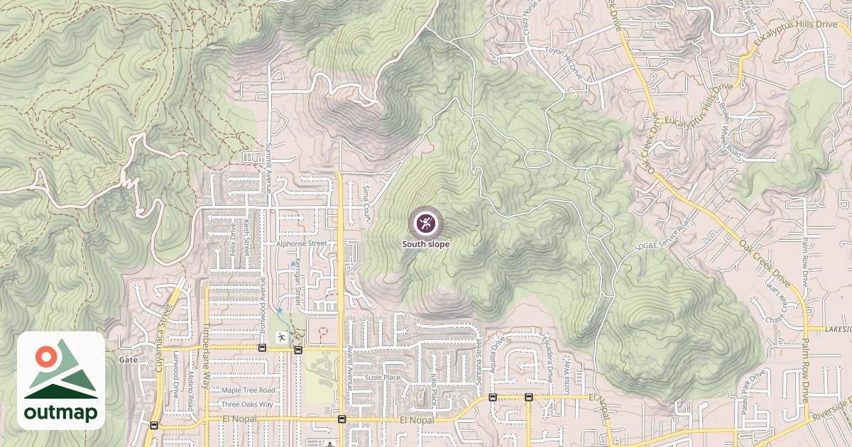 Map of South slope