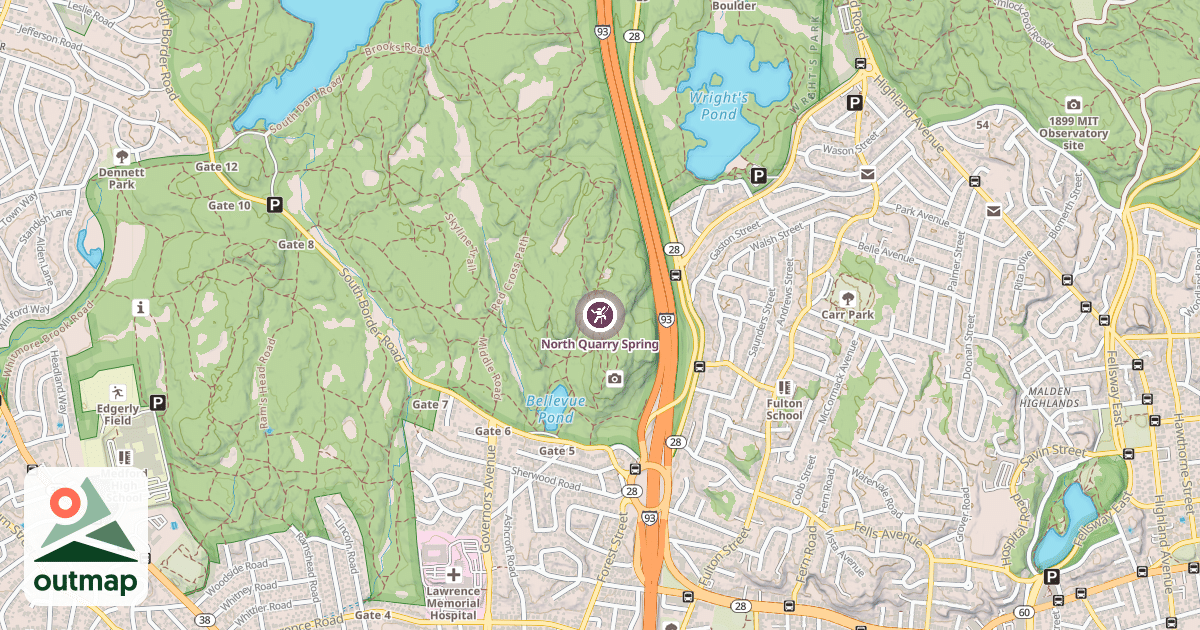 Map of North Quarry Spring