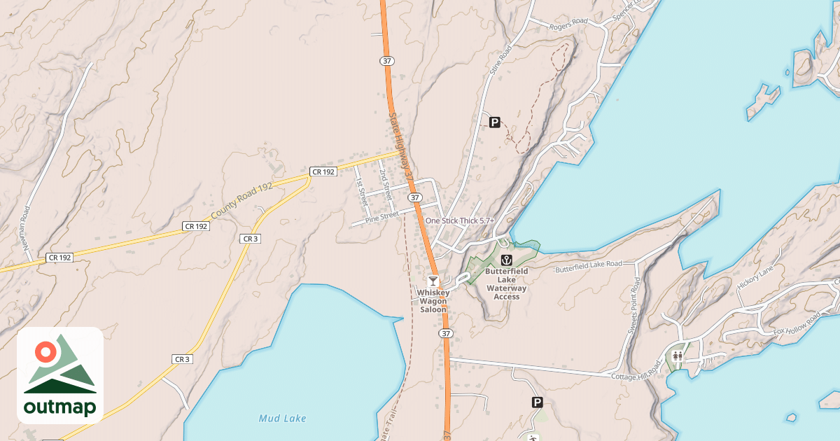 Map of One Stick Thick
