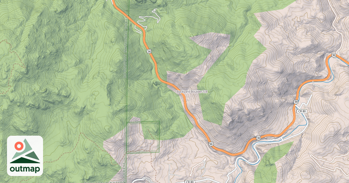 Map of Backyard Boulder