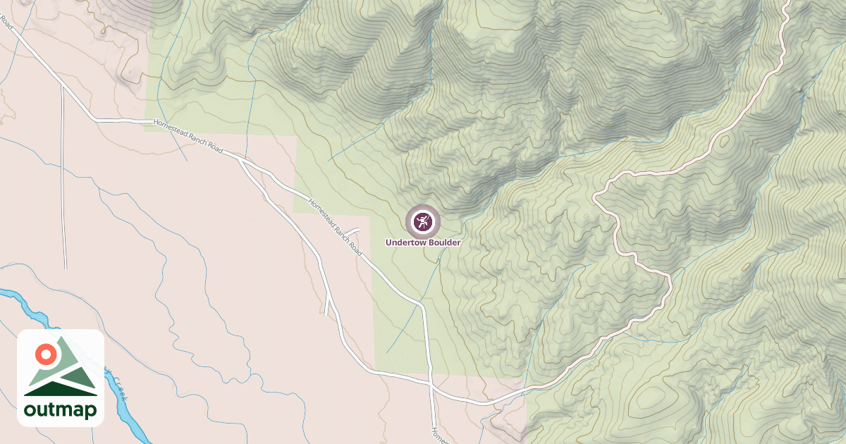 Map of Undertow Boulder