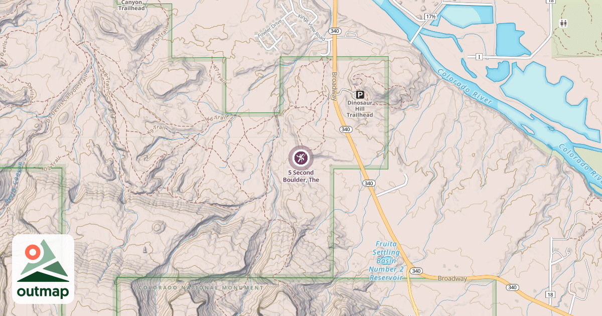 Map of 5 Second Boulder, The