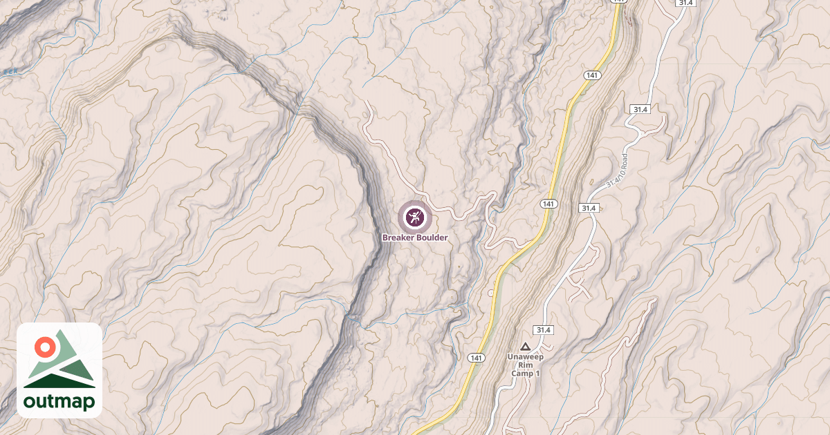 Map of Breaker Boulder