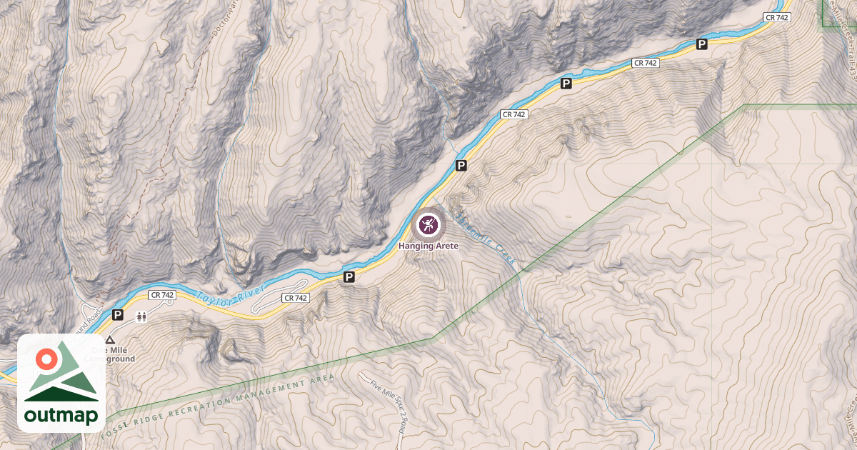 Map of Hanging Arete