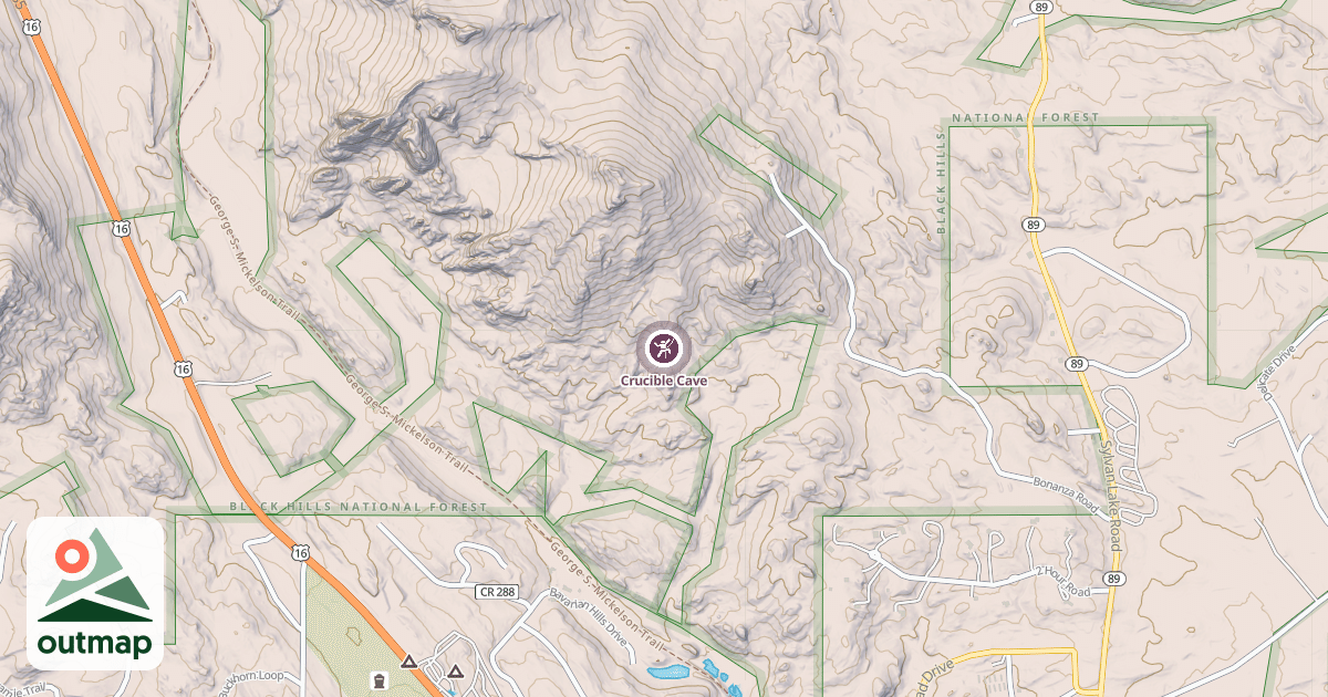 Map of Crucible Cave