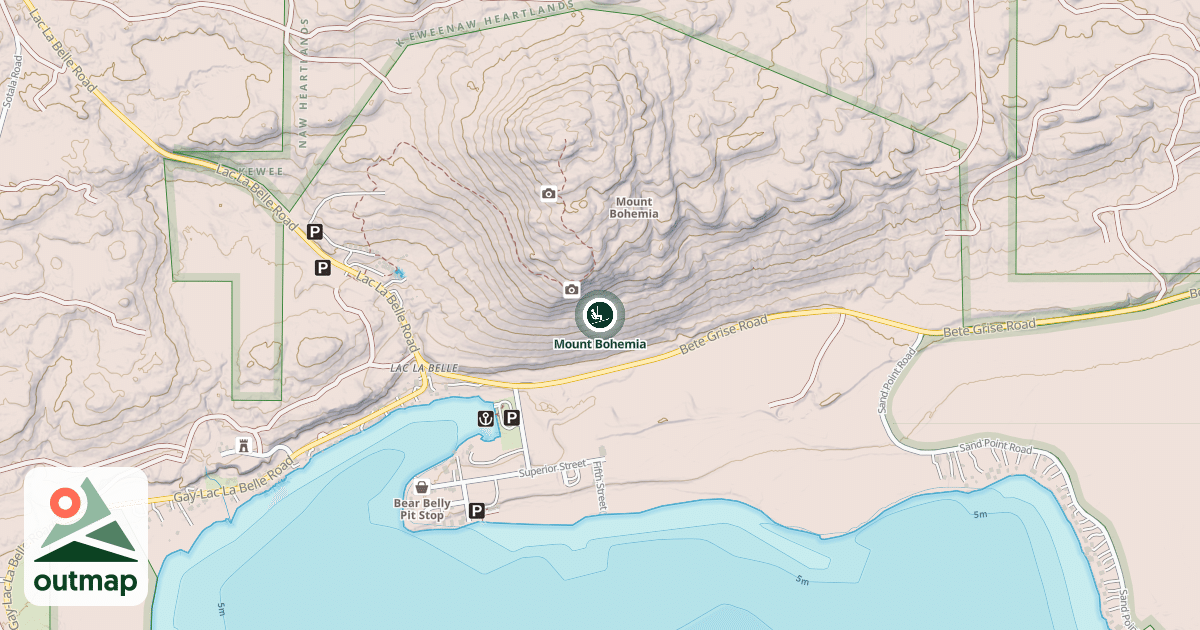 Map of Mount Bohemia