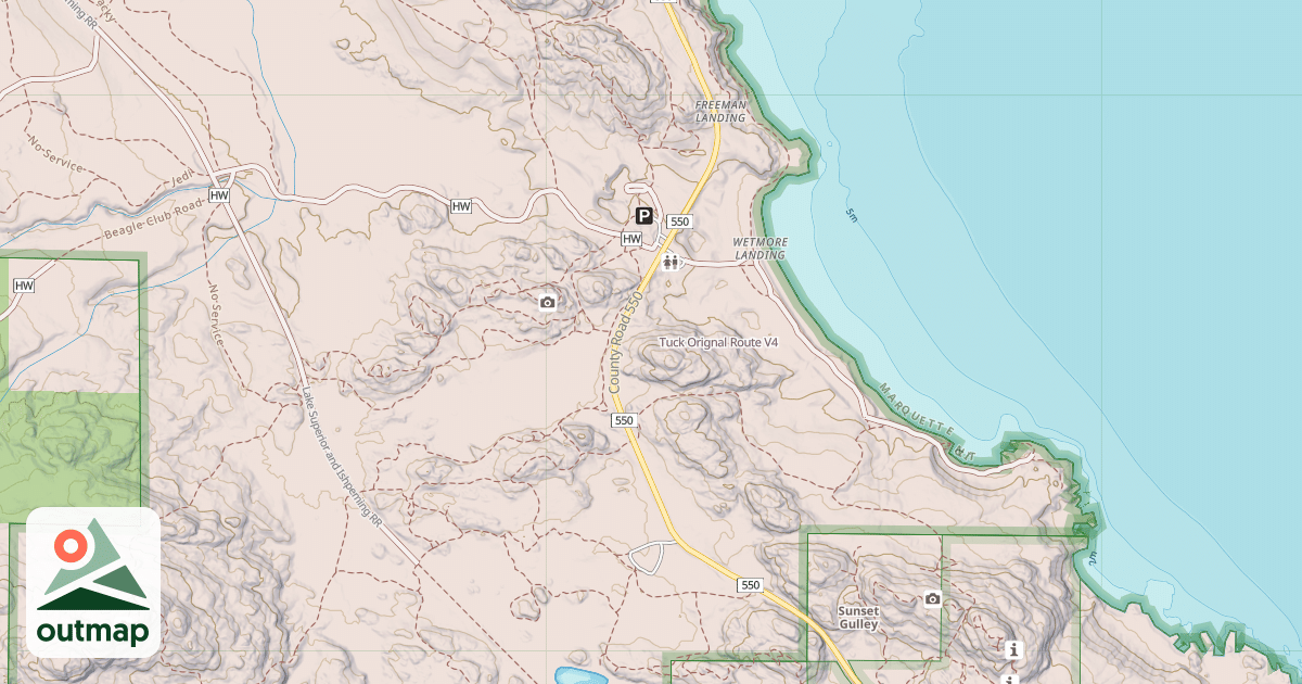 Map of Tuck Orignal Route
