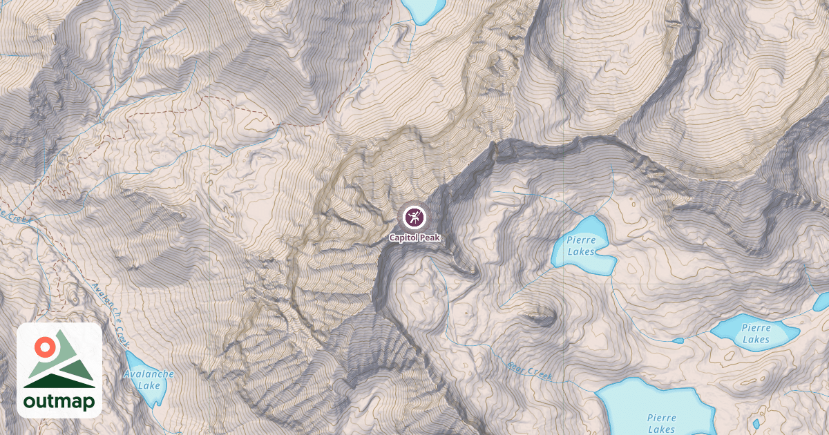 Map of Capitol Peak