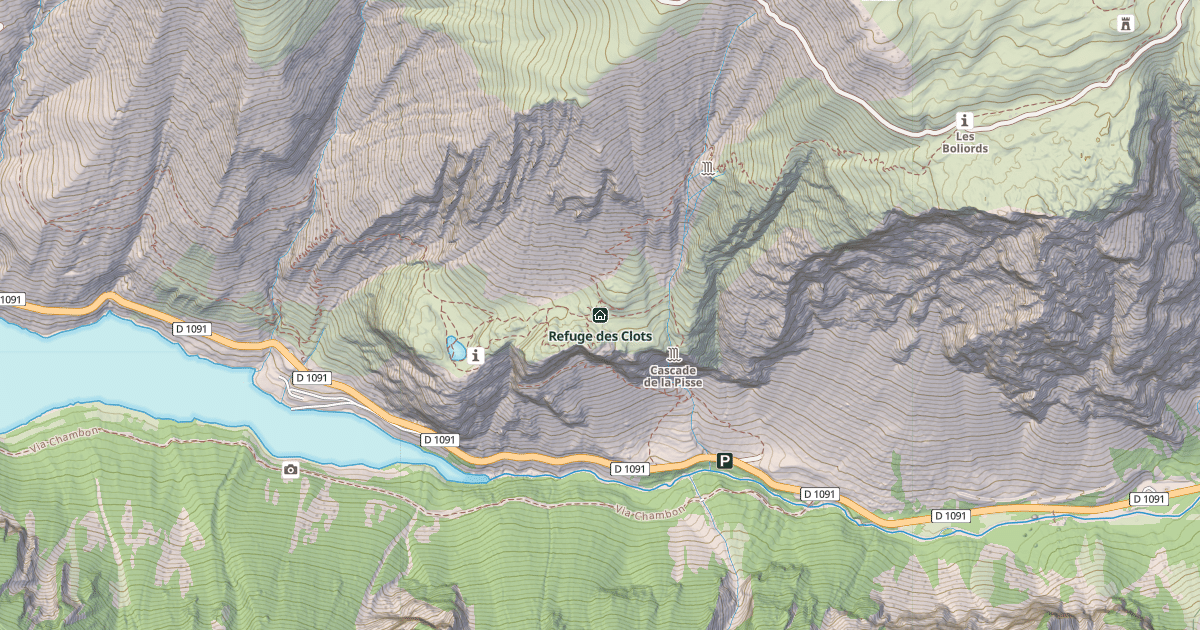 Map preview of Refuge des Clots