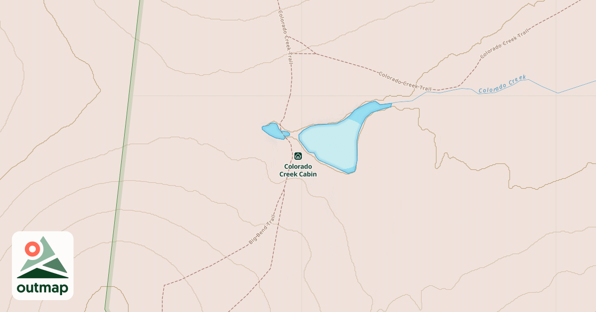 Map of Colorado Creek Cabin