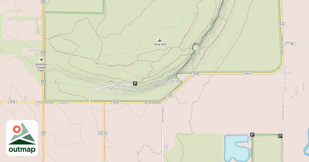 Map of East Face- Left